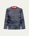 Prada Cotton Turtleneck Sweater In Blu Bianco