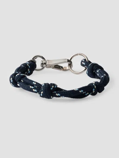 Prada Men's Cord Bracelet In Blue