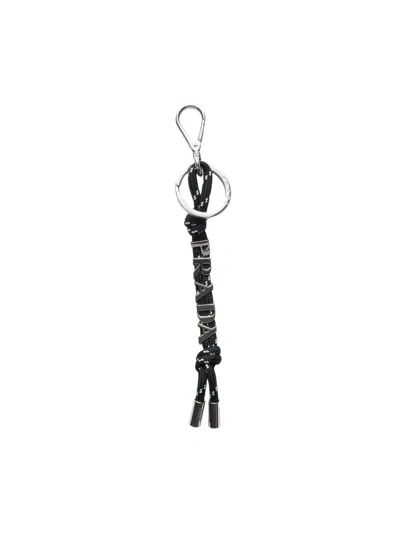 Prada Men's Cord Key Ring In Black