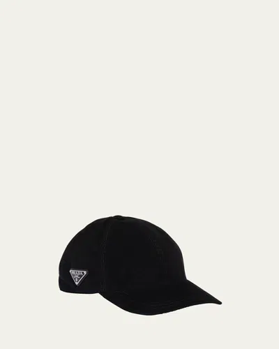PRADA MEN'S CORDUROY BASEBALL HAT