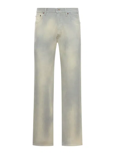 Prada Men Corduroy Jeans In Gray