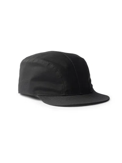 Prada Cotton Baseball Cap In Black
