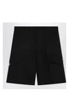 Prada Triangle Logo Bermuda Shorts In Black