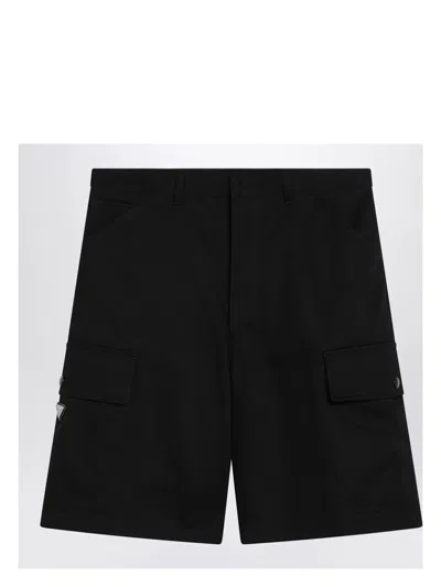 PRADA MEN'S COTTON BERMUDA SHORTS