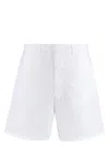 Prada Men White Oxford Bermuda Shorts In White