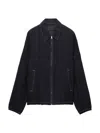 Prada Men's Cotton Blouson Jacket In Black