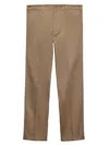 Prada Men's Cotton Chino Pants In Brown