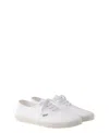 Prada Drill Fabric Low Top Lace Up Sneakers In Multi