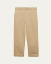 Prada Men's Cotton Gabardine Flat-front Pants In Gold