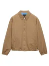 Prada Cotton Bomber Jacket In Brown