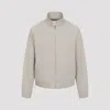 Prada Cotton Jacket High Collar Buttoned Cuffs In Neutral