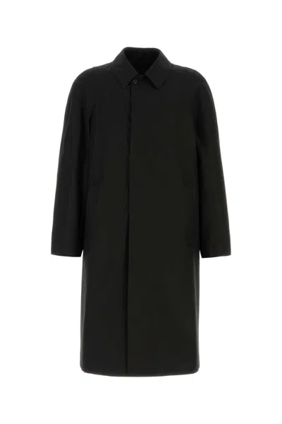 Prada Men's Cotton Overcoat In Black