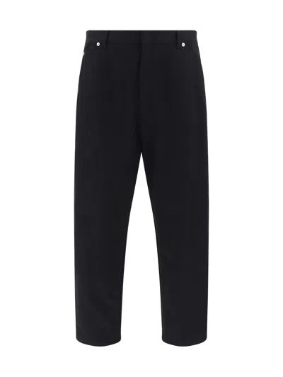Prada Men Cotton Pants In Black