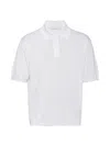 Prada Logo Patch Polo Shirt In White