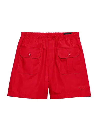 PRADA MEN'S COTTON POPLIN BERMUDA SHORTS