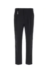 Prada Tailored Cotton Poplin Trousers In Black