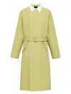 Prada Cotton Raincoat In Green