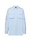 Prada Men's Cotton Shirt In Blue