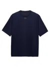 Prada Men's Cotton T-shirt In Navy Blue