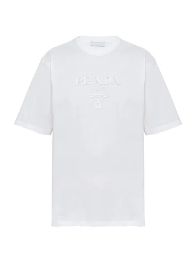 Prada Men's Cotton T-shirt In White