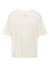 Prada Logo-plaque Cotton T-shirt In Yellow