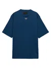 Prada Men's Cotton T-shirt In Blue