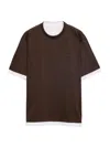 Prada Cotton T-shirt In Brown