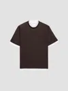 Prada Layered Cotton Jersey T-shirt In Brown
