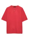Prada Men's Cotton T-shirt In Red