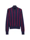 Prada Rollkragenpullover Aus Baumwolle In Blue