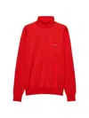 Prada Pullover Mit Schildkrötkragen Aus Baumwolle In Red