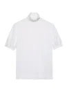 Prada Rollkragenpullover Aus Baumwolle In White