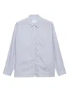 Prada Technical Fabric Shirt With Striped Pattern In Multi