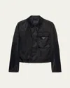 Prada Re-nylon Jacket In Nero