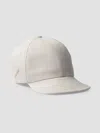 Prada Cappelli Chalk Denim Baseball Cap In White