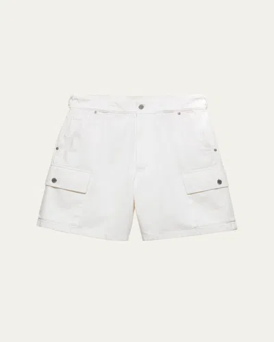 Prada Men's Denim Bermuda Shorts In White