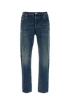 Prada Faded Effect Denim Trousers In Blue