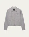 Prada Denim Jacket In Grey