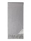 Prada Double-face Cashmere Scarf In Gray