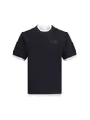 Prada Men Double Layer T-shirt In Black