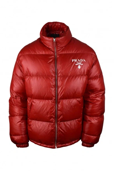 Prada Men Down Jacket In Red