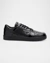 Prada Low Black Re-nylon And Leather Trainer In Nero