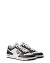 Prada Leather Sneakers Downtown Two-tone In Black