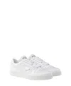 Prada Men's Downtown Bicolor Leather Low-top Sneakers In White
