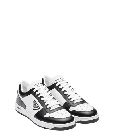 Prada White/black Leather Sneaker Downtown