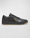 Prada Downtown Sneaker Aus Nappa-leder In Nero 2