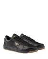 Prada Downtown Sneaker Aus Nappa-leder In Black