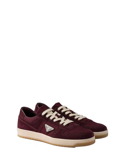 PRADA MEN'S DOWNTOWN RE-NYLON AND SUEDE SNEAKERS