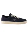 Prada Downtown Eyelets-detail Suede Sneakers In Multi