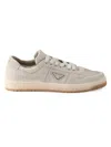 Prada Men's Downtown Re-nylon And Suede Sneakers In Neutral